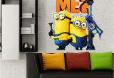 Movie themed Wall Murals Movie Yellow Man Wall Stickers Kids Room Decorations 1410 Diy Pvc Cartoon Home Decals Children T 3d Mural Art 3 5