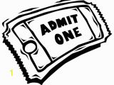 Movie Ticket Coloring Page 3188 Ticket Free Clipart 3