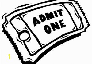 Movie Ticket Coloring Page 3188 Ticket Free Clipart 3