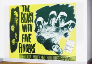 Movie Wall Murals Posters the Beast with Five Fingers Vintage Horror Movie Poster Wall Mural