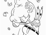 Mr Crabs Coloring Pages Mr Krabs Money Bag E993