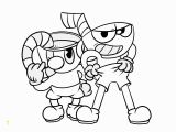 Mugman and Cuphead Coloring Pages Color Pages Piy Coloring Pages Cuphead 000 Free Printable