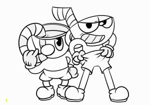 Mugman and Cuphead Coloring Pages Color Pages Piy Coloring Pages Cuphead 000 Free Printable