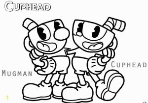 Mugman and Cuphead Coloring Pages Cuphead Coloring Pages Cuphead and Mugman Printable