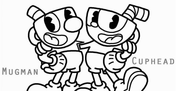 Mugman and Cuphead Coloring Pages Cuphead Coloring Pages Cuphead and Mugman Printable