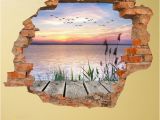 Mural Art Wall Stickers 3d Vinyl Water Motif Wall Sticker