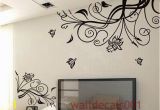 Mural Art Wall Stickers Wall Decals Flower with butterfly Home Decor