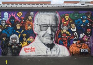 Mural Artist Job Vacancies Colorful Mural Art Pays Tribute to Ic Book Legend Stan Lee