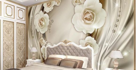 Mural Canvas Wall Covering 3d 3d Rose Flower Gold Mural Wallpaper Murals Wall Paper for Living Room Home Wall Decor European Floral Wall Papers Best Hq Wallpapers Best