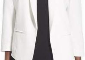 Mural Curve Blazer White Open Front Blazer Shopstyle