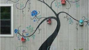 Mural Designs for Exterior Wall Tree Mural Brightens Exterior Wall Of Outbuilding or Home