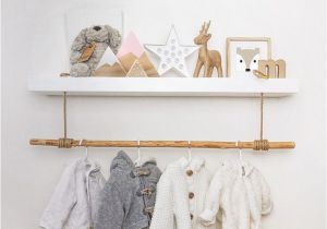 Mural Floating Shelf Hack Of A Standard White Floating Shelf to Add A Clothes Rail for