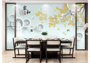Mural On A Wall 3d Wallpapers Custom Mural Wall Paper Home and Rich Work Pen Magnolia Bird Nine Fish Illustration Tv Background Wall Papel De Parede Widescreen