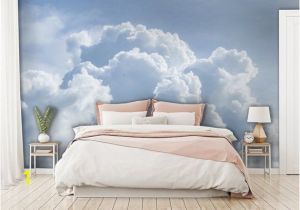 Mural On Bedroom Wall Blue Sky with Clouds Wallpaper Self Adhesive Heaven Mural