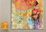 Mural Painting Companies 2019 1 Panel Wall Art Japanese Kimono Oil Painting Canvas Wall