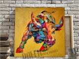 Mural Painting Companies 2019 Hand Painted Oil Painting Canvas Bull Cow Painting