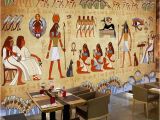 Mural Painting Cost Wallpaper European Style Retro 3d Ancient Egyptian Pharaoh