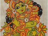 Mural Painting On Fabric Kerala Mural Painting On Kasavu Saree Paintings