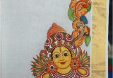 Mural Painting On Fabric Kerala Mural Painting On Kasavu Saree Paintings