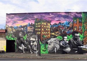 Mural Painting Seattle Tribute to Seattle Musicians Mural Rip 2012
