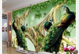 Mural Painting Supplies Beautiful Peacock Tv Background Wall Decoration Painting Photo 3d