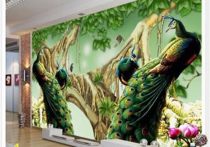 Mural Painting Supplies Beautiful Peacock Tv Background Wall Decoration Painting Photo 3d