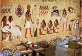 Mural Painting Supplies Wallpaper European Style Retro 3d Ancient Egyptian Pharaoh