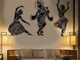 Mural Painting Wall Sticker Vinyl Wall Decal Dance Indian Womans Devadasi Indian Dance