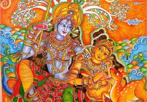 Mural Paintings Of Lord Krishna Kerala Mural Kerala Mural
