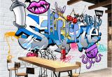 Mural Paints Supplies Custom 3d Mural Wallpaper Street Art Graffiti Cartoon Hand Painted