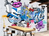 Mural Paints Supplies Custom 3d Mural Wallpaper Street Art Graffiti Cartoon Hand Painted