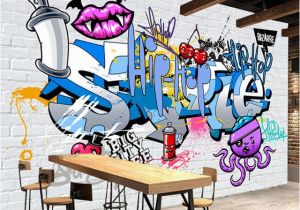 Mural Paints Supplies Custom 3d Mural Wallpaper Street Art Graffiti Cartoon Hand Painted