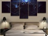 Mural Printing Service 5 Panel Lol League Of Legends Zed Game Canvas Printed Painting for