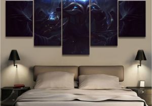 Mural Printing Service 5 Panel Lol League Of Legends Zed Game Canvas Printed Painting for