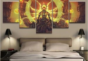 Mural Printing Service 5 Panel Overwatch Zenyatta Game Canvas Printed Painting for Living