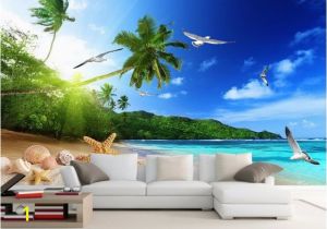 Mural Size Prints Cool Modern Printing Wallpaper Beach Landscape Wallpapers for Living
