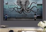 Mural Size Prints Mural Of A Hybrid Elephant Octopus Creature Painting Print On Canvas