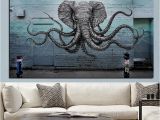 Mural Size Prints Mural Of A Hybrid Elephant Octopus Creature Painting Print On Canvas