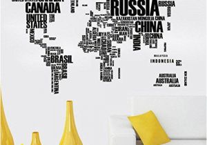 Mural Stickers for Walls Adarl Home Decor World Map Removable Art Decals Mural Living Room