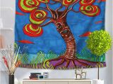 Mural Wall Hanging Designs 150 130cm Colorful Tree Wall Hanging Tapestry Summer Beach towel Yoga Mat Blanket Religious Wall Tapestry Renaissance Tapestry From Maggiella $15 28