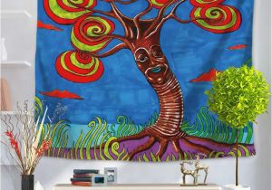 Mural Wall Hanging Designs 150 130cm Colorful Tree Wall Hanging Tapestry Summer Beach towel Yoga Mat Blanket Religious Wall Tapestry Renaissance Tapestry From Maggiella $15 28