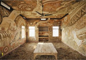 Mural Wall Hangings Indian A Sprawling Mud Mural by Yusuke asai Brings Art Into