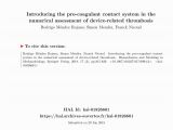 Mural Wall Thrombus Putational Model Of Device Induced Thrombosis and Thromboembolism