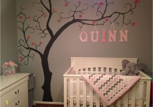 Murals for Baby Girl Nursery Baby Girl Nursery Grey Pink and White Tree Art Wall Mural Quinn