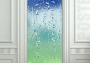 Murals for Doors Door Sticker Drops Rain Window Dew Mural Decole Film Self Adhesive