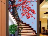 Murals for Stairway Walls 3d Maple Tree Stair Corridor Entrance Wall Mural Decals Art