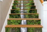 Murals for Stairway Walls 3d Single Water Fall Stair Risers Mural Pvc Sticker Mural