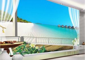 Murals for Windows Custom 3d Wallpaper Murals Maldives 3d Stereoscopic Window