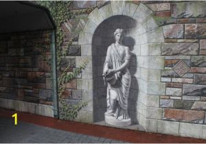 Murals On Wall which are Bricks No Niche In the Wall No Statue No Shadow Picture Of