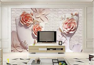 Murals On Wall which are Bricks Wdbh Custom 3d Wallpaper Modern Flower Relief Brick Wall Tv Background Living Room Home Decor 3d Wall Murals Wallpaper for Walls 3 D butterfly